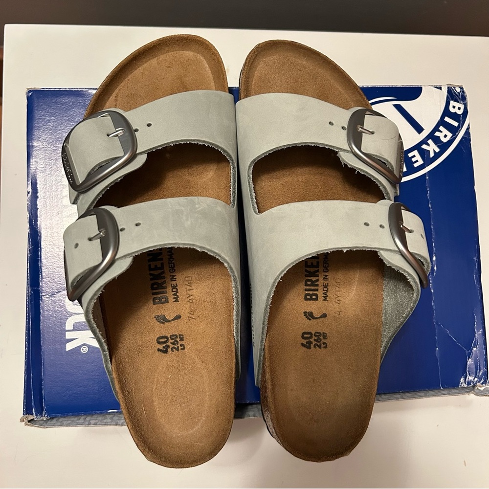 NWT Birkenstock Arizona Sandals Sage Green - Picture 2 of 6